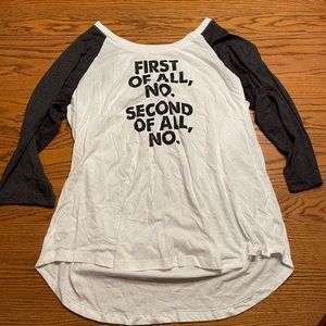 Torrid 3/4 Baseball Tee